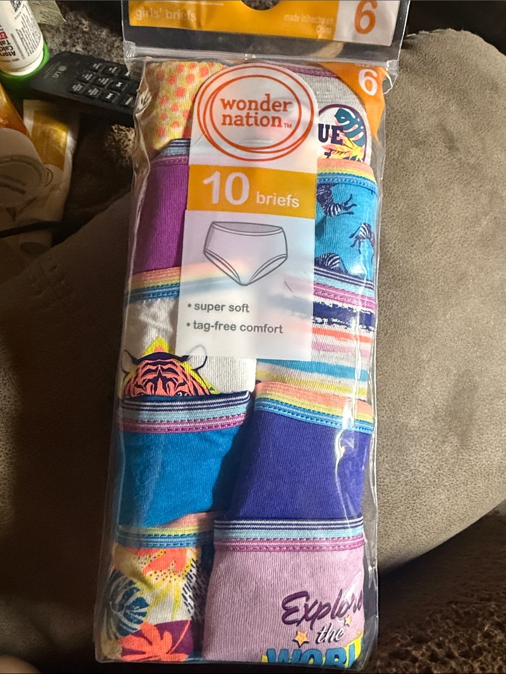 wonder nation Purple, Blue, Pink Girls' Briefs 10-Pack